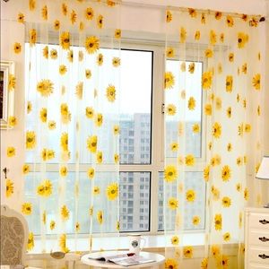 2 Sunflower windows curtains